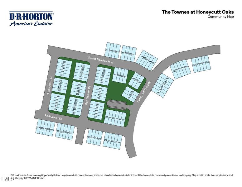 The Townes at Honeycutt Oaks Site Map