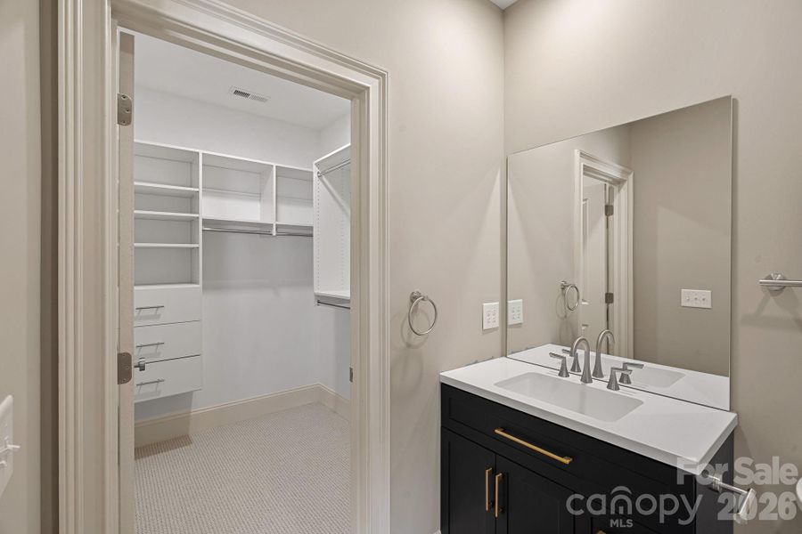 Every closet in the home features custom solid shelving—no wire shelving anywhere.