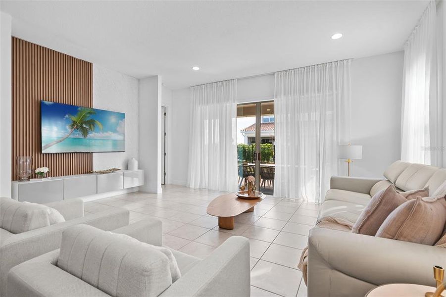 Furnished interior view inside a new home in , Orlando (Image 35).