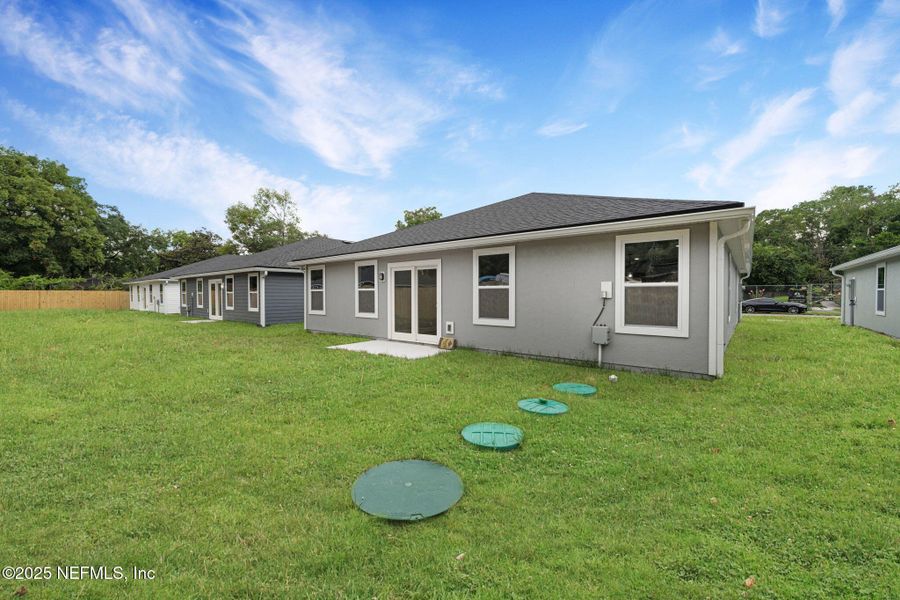 Exterior details and patio area of a home in , Jacksonville (Image 2). Exterior details and patio area of a home in , Jacksonville (Image 2).