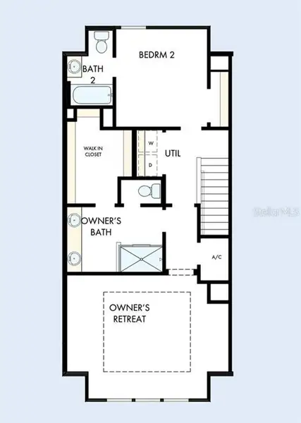 2D floor plan layout of this home in Towns at Union, St. Petersburg, FL (Image 4). 2D floor plan layout of this home in Towns at Union, St. Petersburg, FL (Image 4).