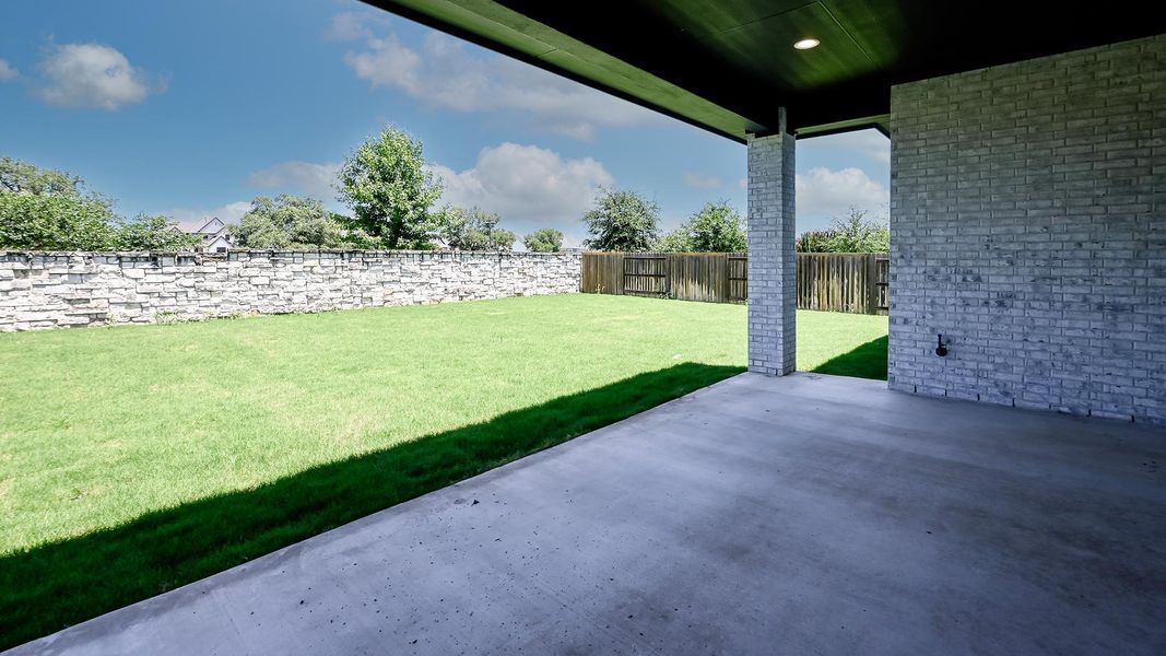 Exterior details and patio area of a home in 6 Creeks, Kyle (Image 3). Exterior details and patio area of a home in 6 Creeks, Kyle (Image 3).