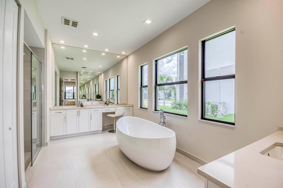 Furnished interior view inside a new home in Apex at Avenir, Palm Beach Gardens (Image 11).