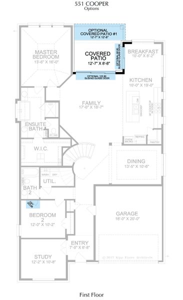 2D floor plan layout for the The Cooper by Landon Homes in Impression 55s, Frisco, TX (Image 3). 2D floor plan layout for the The Cooper by Landon Homes in Impression 55s, Frisco, TX (Image 3).