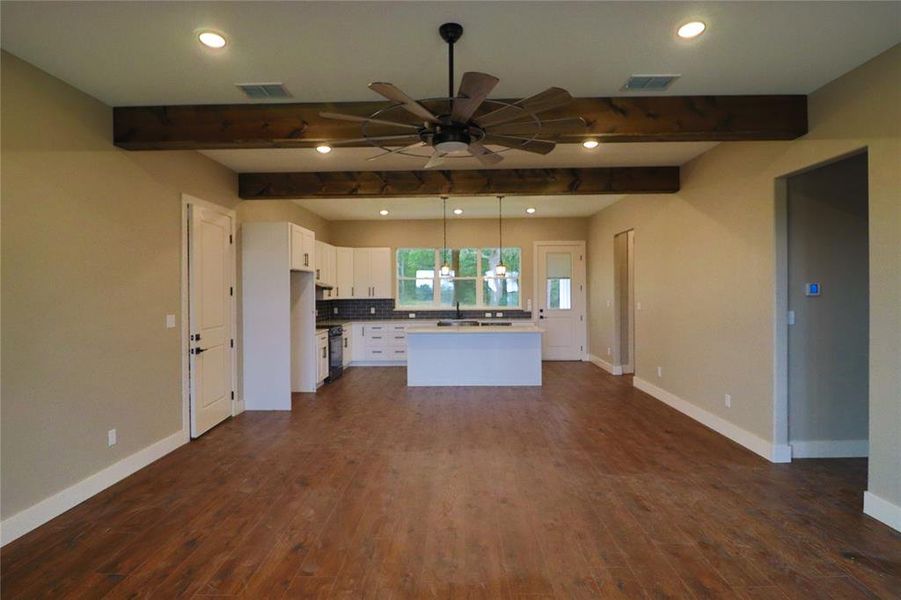 Kitchen view from Living Room