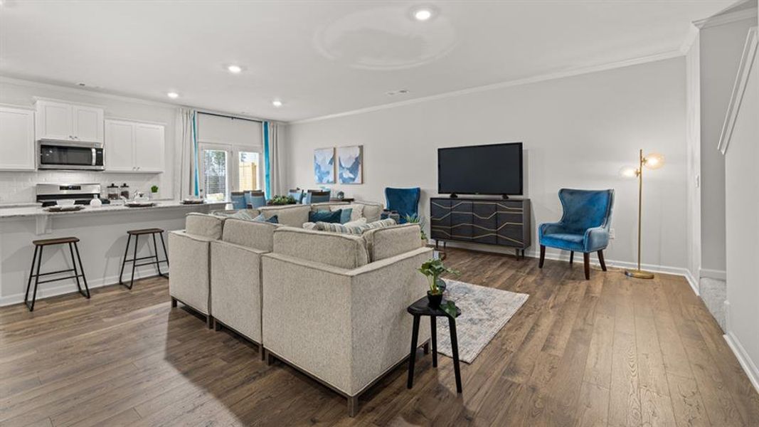 Furnished interior view inside a new home in Oconee Overlook Townhomes, Gainesville (Image 40).