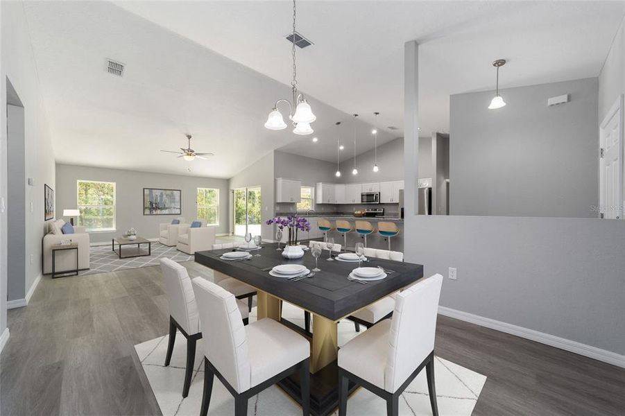 Furnished interior view inside a new home in , Dunnellon (Image 5).