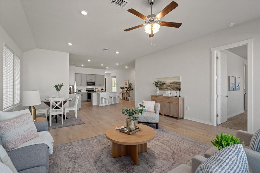 Furnished interior view inside a new home in Rosenbusch Ranch, Leander (Image 15). Furnished interior view inside a new home in Rosenbusch Ranch, Leander (Image 15).