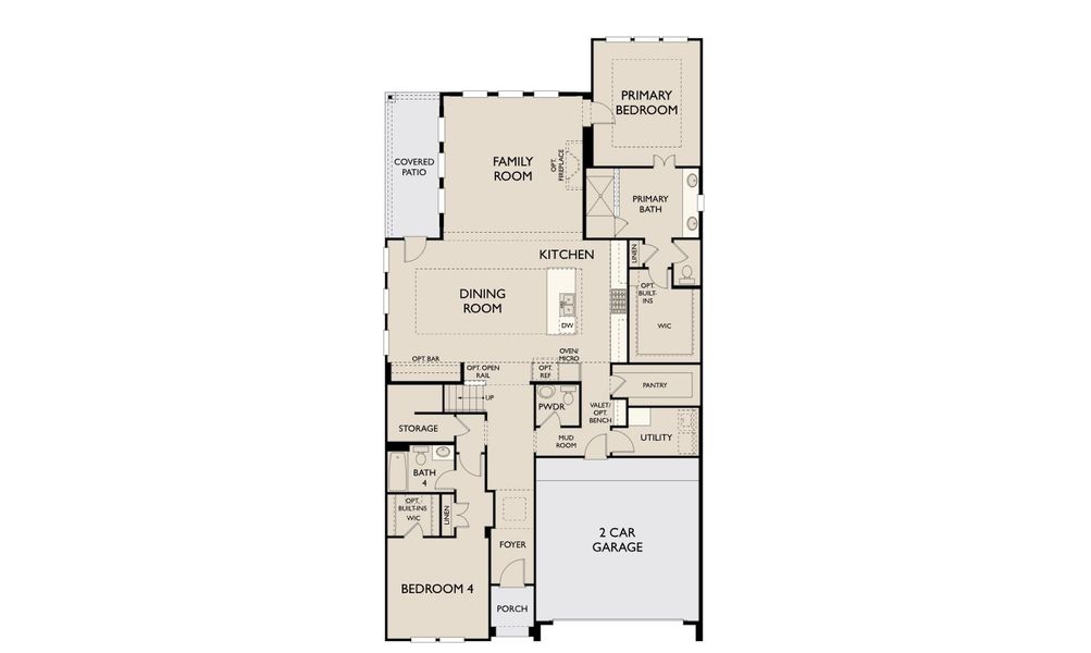 2D floor plan layout for the Avery by Ashton Woods in Aster Park, McKinney, TX (Image 3).