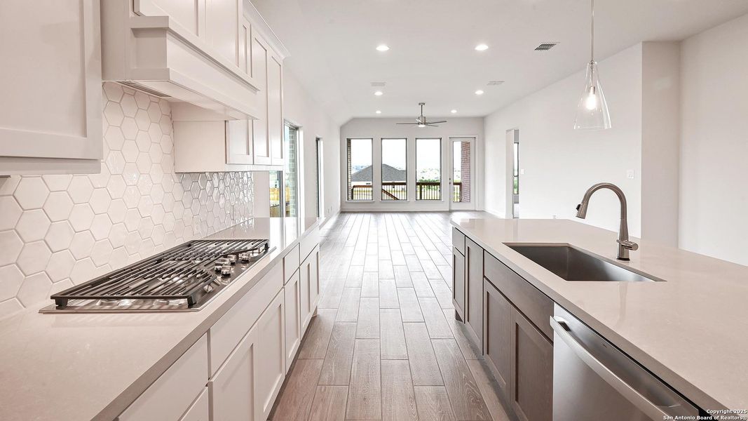 Furnished interior view inside a new home in Homestead 55', Cibolo (Image 12).