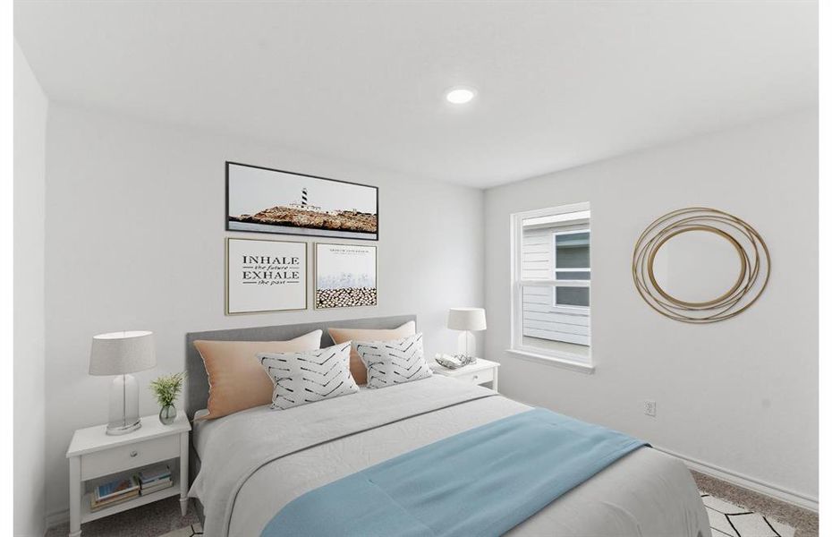 Virtually Staged - Spacious secondary bedroom