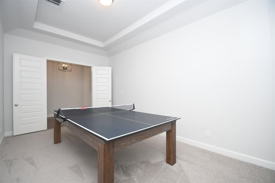 Media room being used as game room