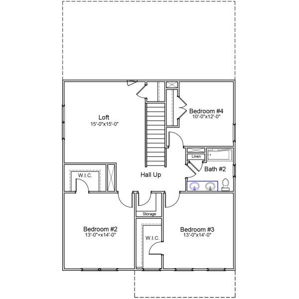 2D floor plan layout of this home in Killians Crossing, Blythewood, SC (Image 3).