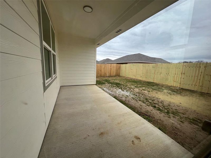 View of covered patio with a fenced backyard & Full Sod/Sprinkler System