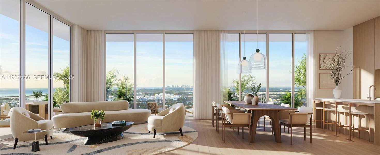 Furnished interior view inside a new home in , Fort Lauderdale (Image 9).