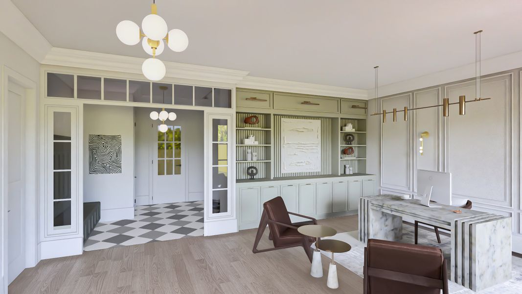 Representative furnished interior of a home built from the Laurel by Arkan Homes in Echo at Crabapple, Alpharetta (Image 7).