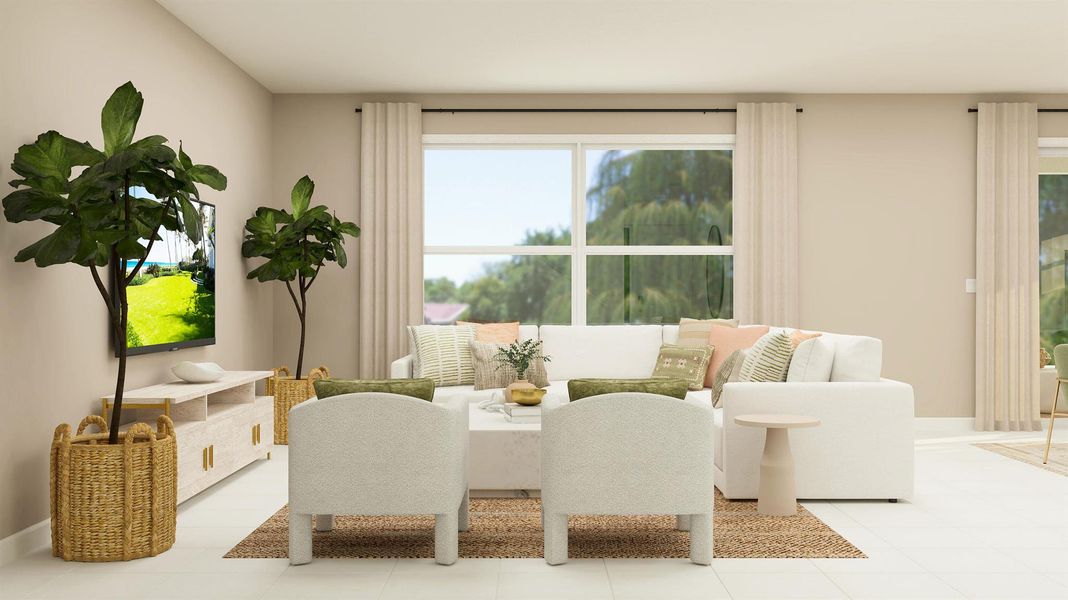 Furnished interior view inside a new home in , The Acreage (Image 5).