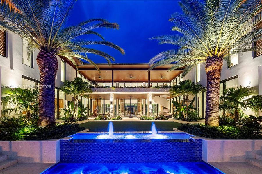 Exterior details and patio area of a home in , Coral Gables (Image 24).