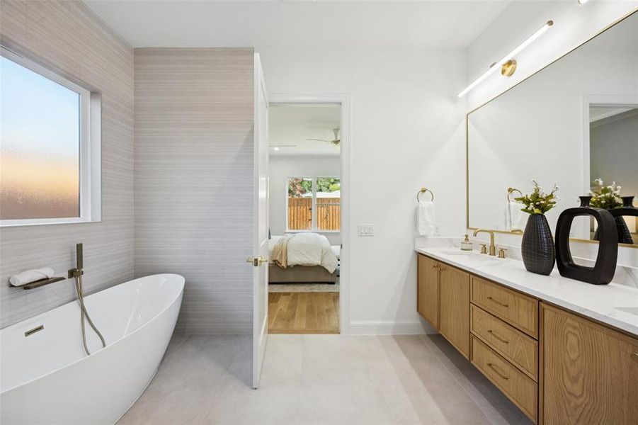 Furnished interior view inside a new home in , Dallas (Image 18).