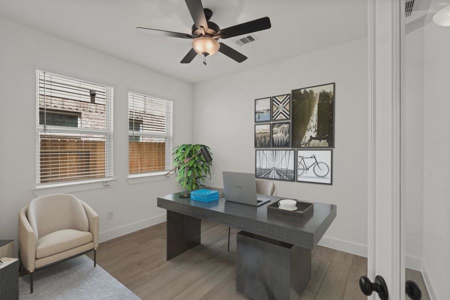 Representative furnished interior of a home built from the Greenville by Chesmar Homes in Wood Leaf Reserve, Tomball (Image 4).