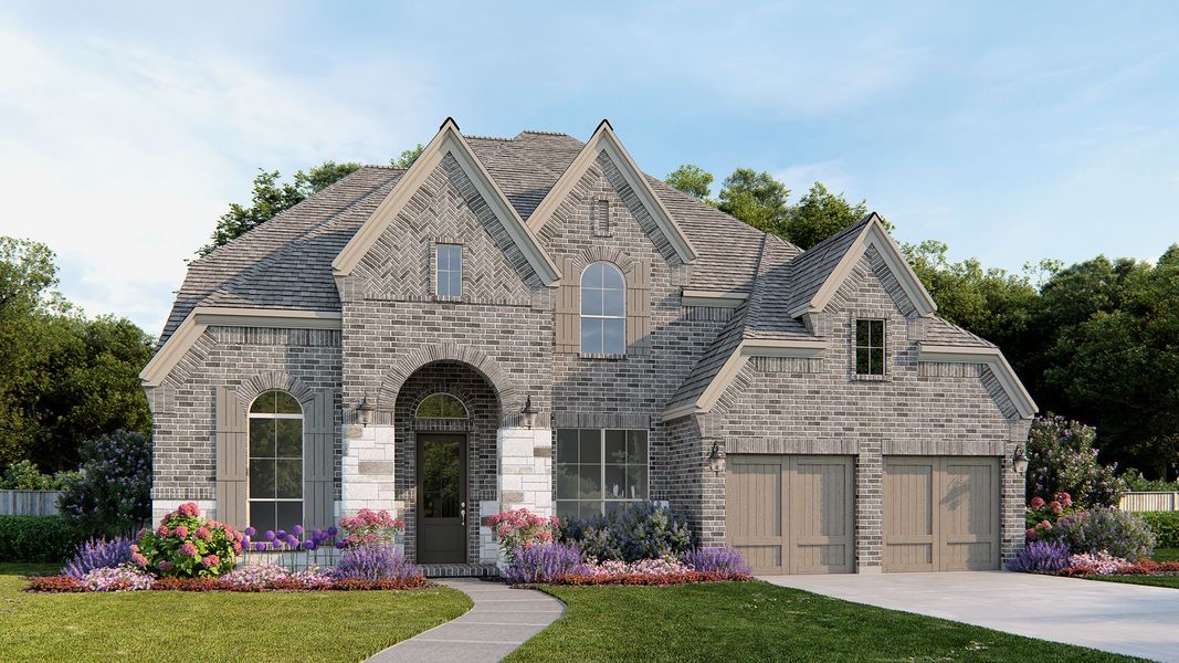 Representative exterior photo of a completed home built from the 566A by Britton Homes in The Tribute, The Colony, TX (Image 12). Representative exterior photo of a completed home built from the 566A by Britton Homes in The Tribute, The Colony, TX (Image 12).