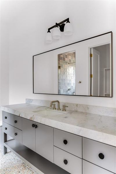 Bathroom featuring vanity