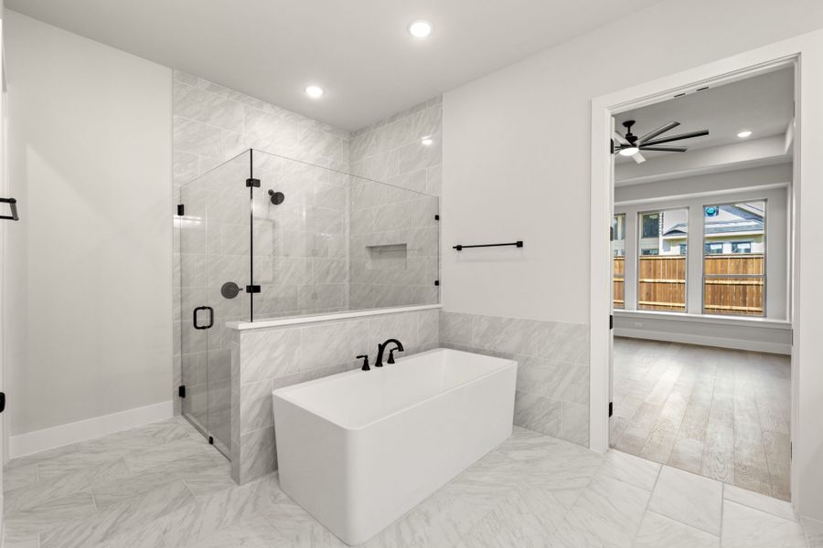 Representative furnished interior of a home built from the 5062 by Tradition Homes in Mosaic – 70′ Lots, Prosper (Image 9).