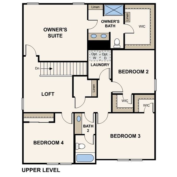 2D floor plan layout for the Lantana by Century Complete in Western Crossings, Florence, AZ (Image 4).