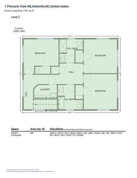 2D floor plan layout of this home in , Asheville, NC (Image 3).