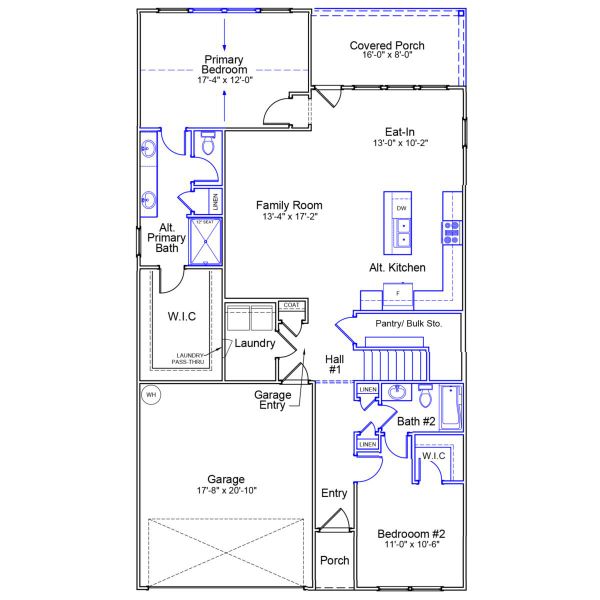 2D floor plan layout of this home in River Tide Farms, Bolivia, NC (Image 3).