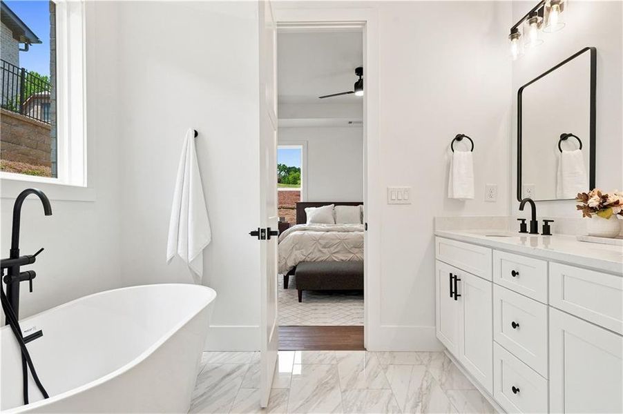 Furnished interior view inside a new home in , Fairburn (Image 45).