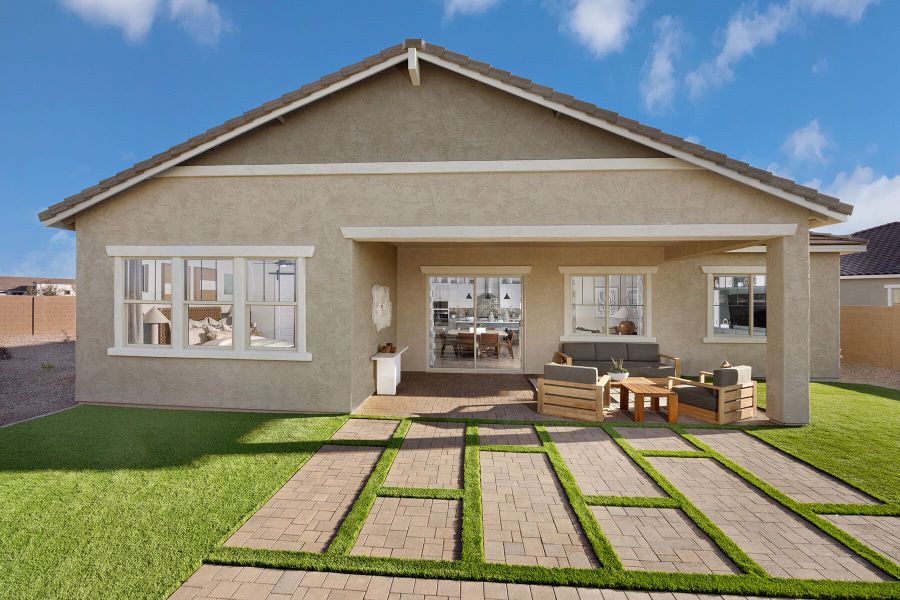 Representative exterior details of a home built from the Garnet by Mattamy Homes in Las Ventanas, Goodyear (Image 4).