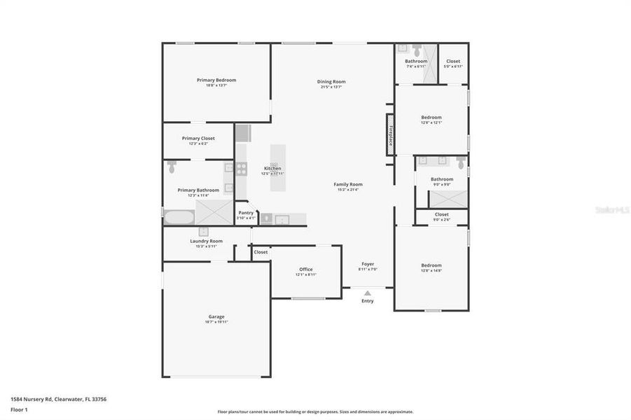 2D floor plan layout of this home in , Clearwater, FL (Image 5). 2D floor plan layout of this home in , Clearwater, FL (Image 5).