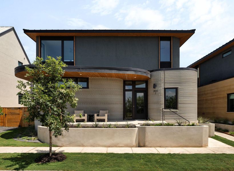 Exterior details and patio area of a home in , Austin (Image 32). Exterior details and patio area of a home in , Austin (Image 32).