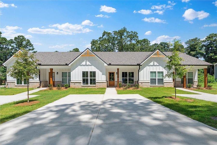 Front exterior of a new home in , Carrollton, GA, highlighting curb appeal (Image 19). Front exterior of a new home in , Carrollton, GA, highlighting curb appeal (Image 19).