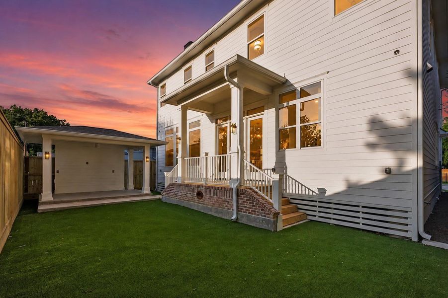 Exterior details and patio area of a home in , Houston (Image 3).