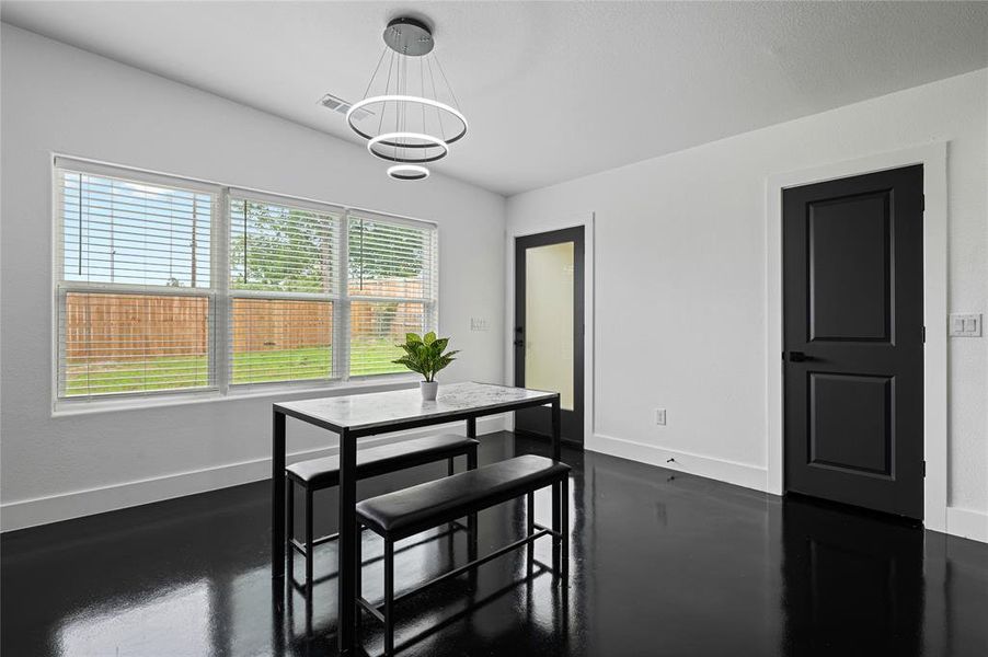 Dining area with a wealth of natural light