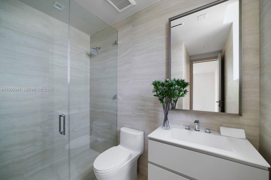 Furnished interior view inside a new home in , Miami (Image 10).