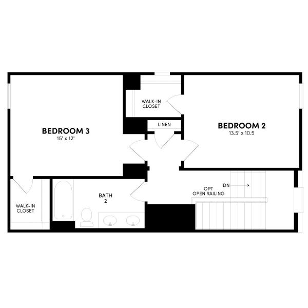 2D floor plan layout of this home in Elyson, Katy, TX (Image 3).