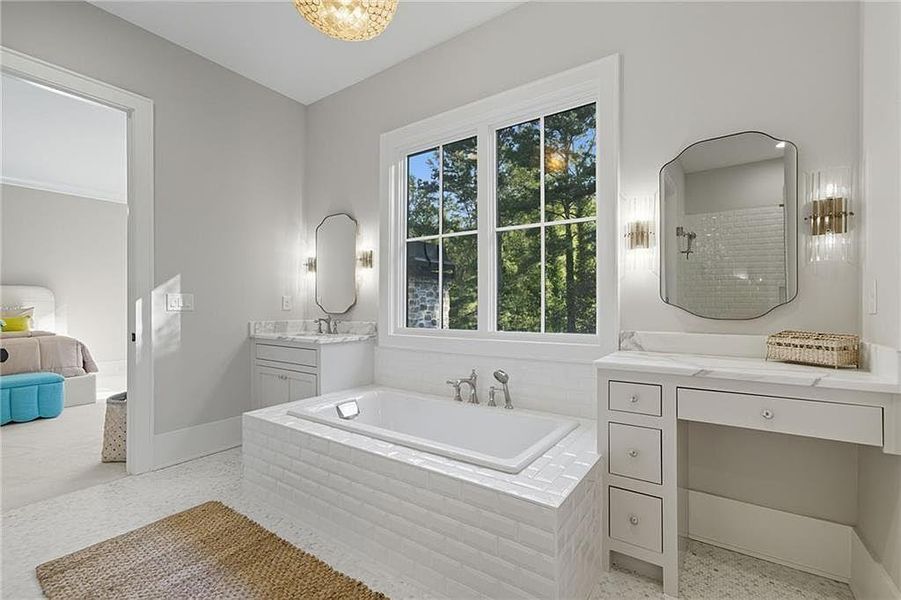 Furnished interior view inside a new home in Crossroads, Alpharetta (Image 47).