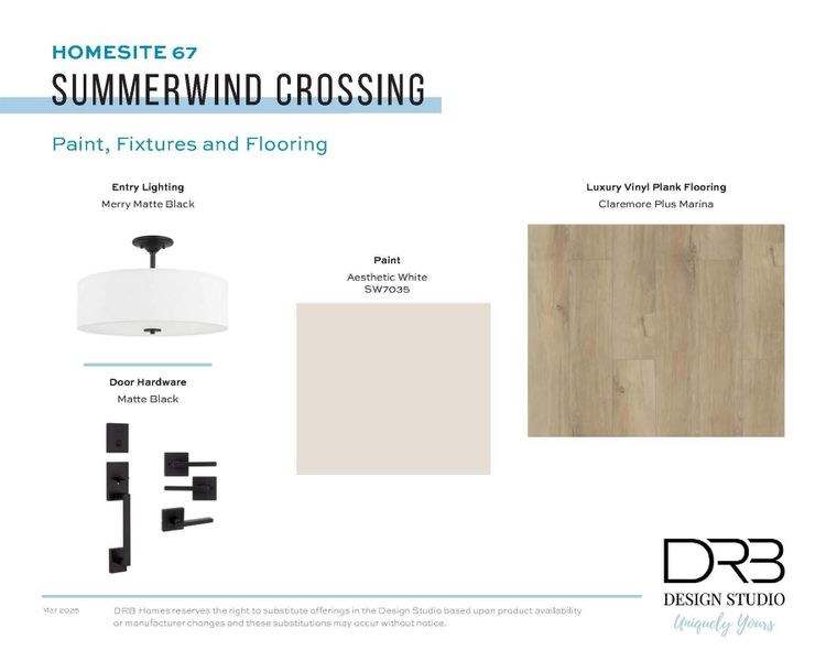 Sample of building materials used in homes in Summerwind Crossing at Lakes of Cane Bay, Summerville (Image 16).