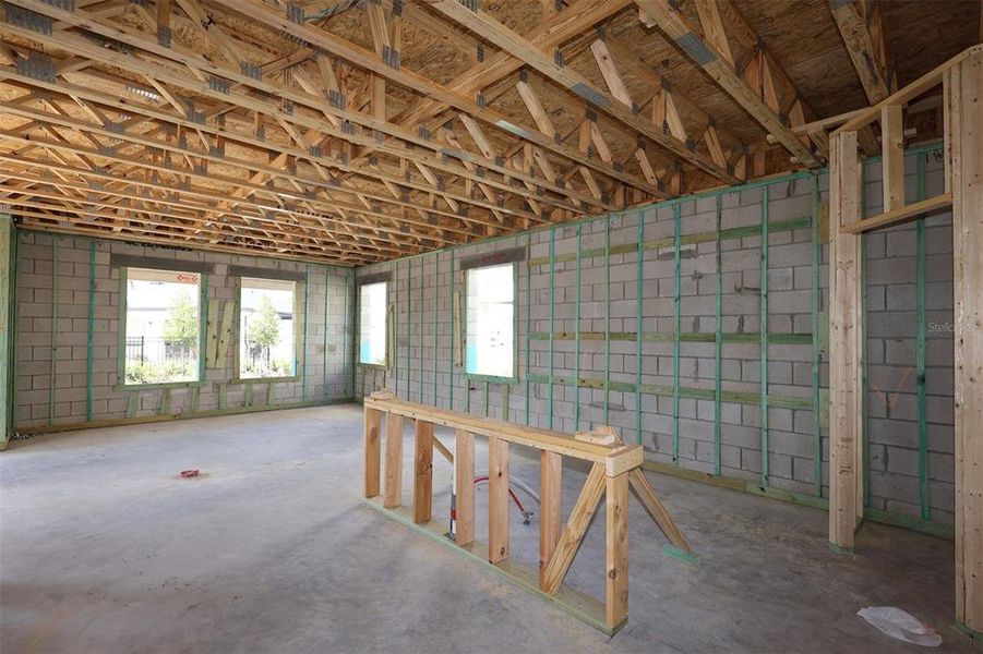 In-progress construction of a new home in Center Lake on the Park, St. Cloud, FL (Image 8).