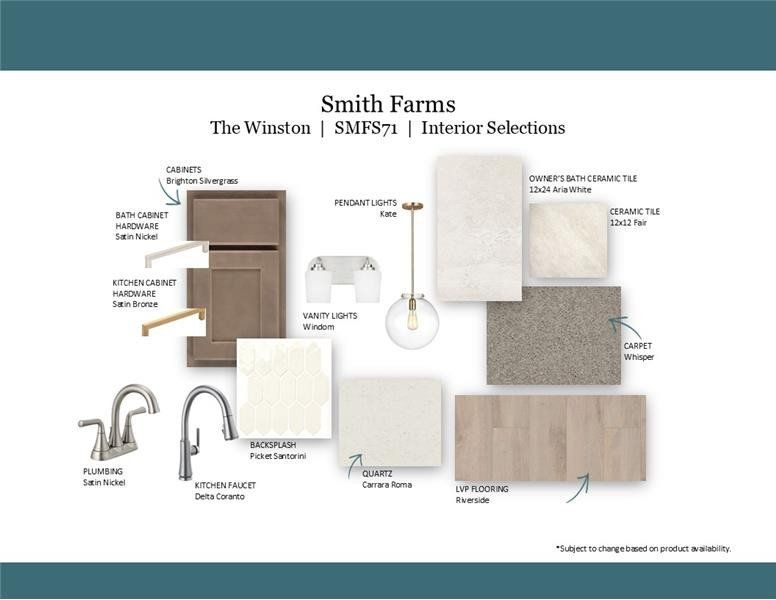 Sample of building materials used in homes in Smith Farms, Murfreesboro (Image 39).