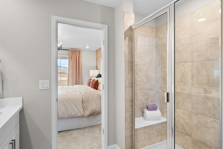 Furnished interior view inside a new home in Trailstone, Arvada (Image 16).