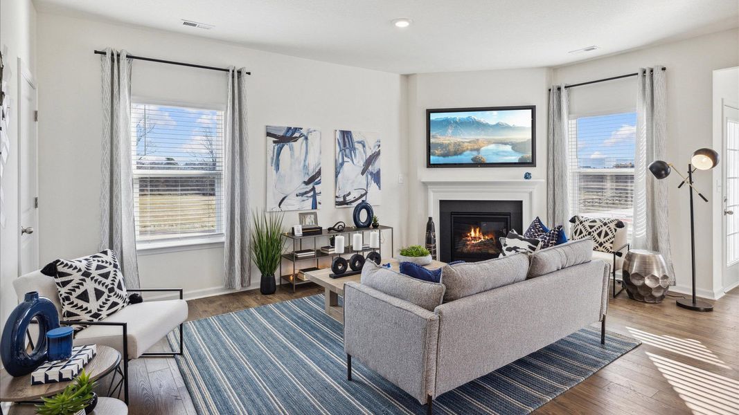 Furnished interior view inside a new home in The Hideaway at Fox Meadows, Bluff City (Image 8).