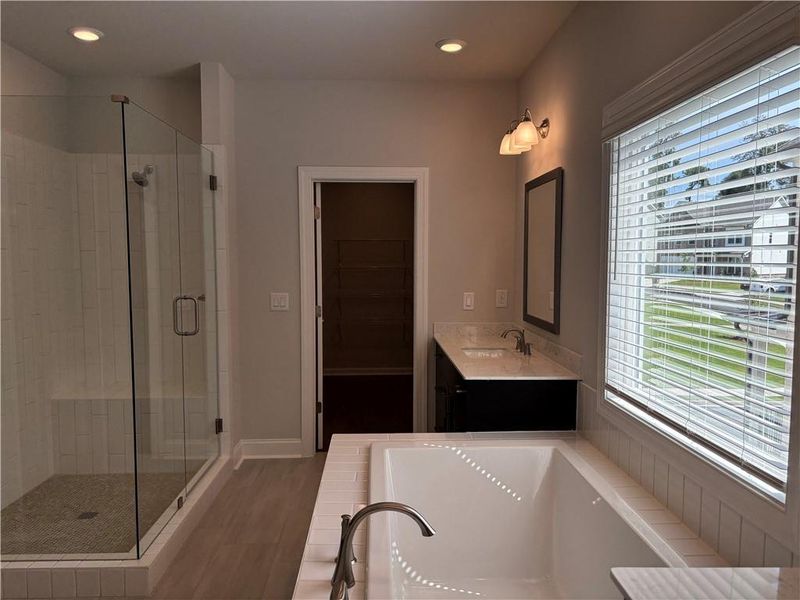 Furnished interior view inside a new home in Brackley Single Family, Cumming (Image 39).