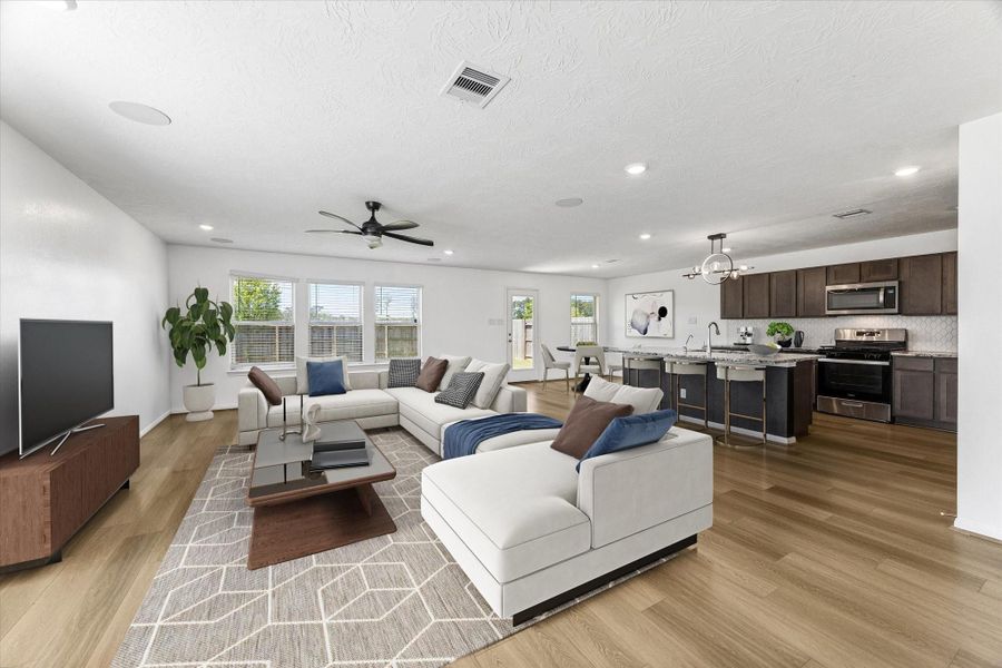 Virtually staged living room. Beautiful space for all of your furnishings. Virtually staged living room. Beautiful space for all of your furnishings.