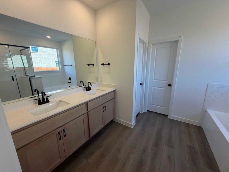 Primary Bathroom Construction Progress featuring the Artisan Collection Primary Bathroom Construction Progress featuring the Artisan Collection