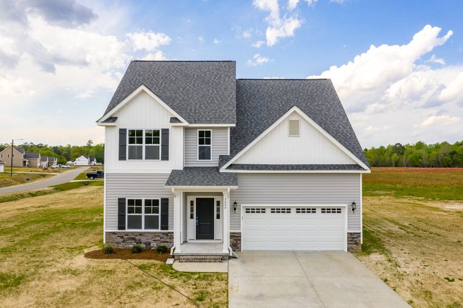 Representative exterior photo of a completed home built from the Ryder by Bill Clark Homes in Arbor Hills South II, Greenville, NC (Image 23). Representative exterior photo of a completed home built from the Ryder by Bill Clark Homes in Arbor Hills South II, Greenville, NC (Image 23).
