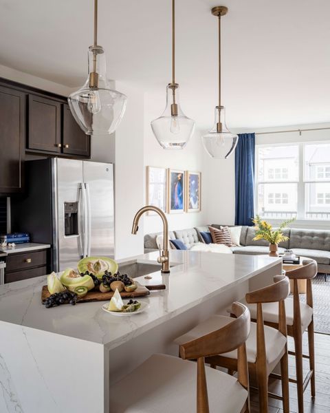 Representative furnished interior of a home built from the Indie by Tri Pointe Homes in Context at Oakhurst, Charlotte (Image 8). Representative furnished interior of a home built from the Indie by Tri Pointe Homes in Context at Oakhurst, Charlotte (Image 8).